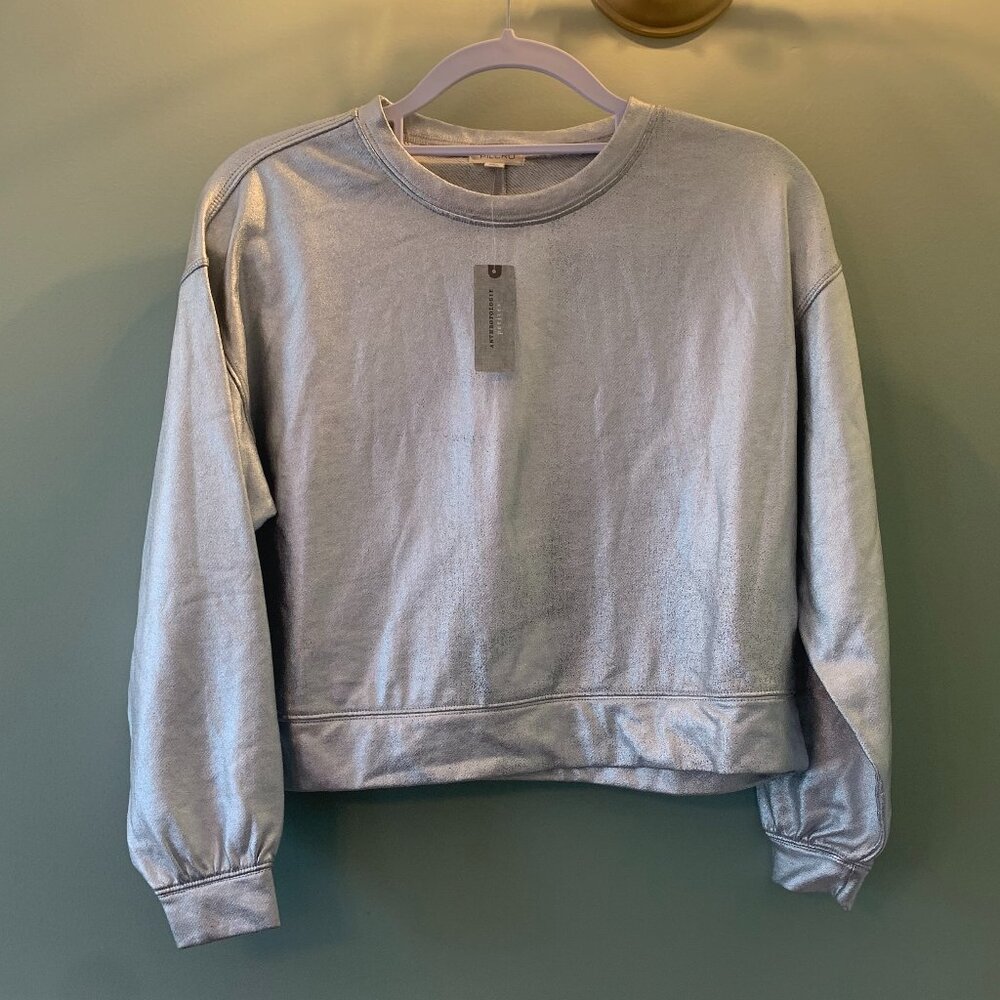 Pilcro Shiny Silver Sweatshirt